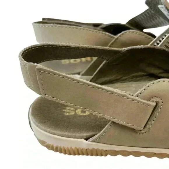 SOREL Out N About Plus Leather Walking Sandal Comfort Sporty Green Size 12 - Picture 13 of 16